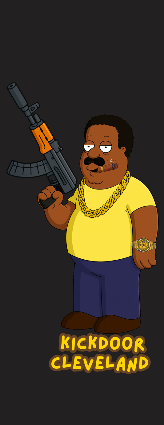 Kick Door Cleveland Brown Sticker