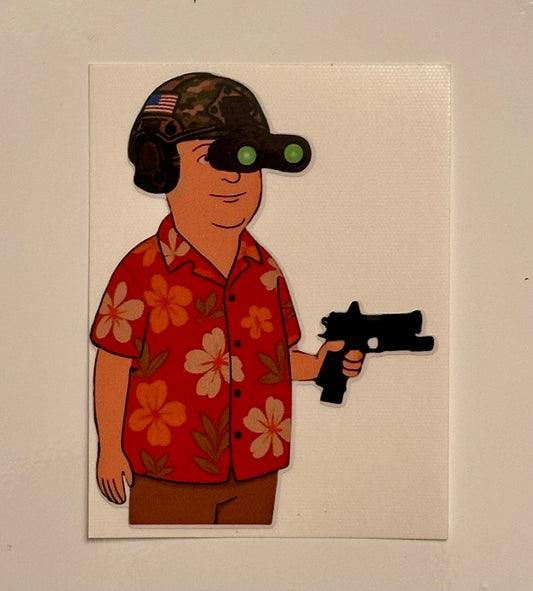 Based Bobby Hill Sticker - US Flag