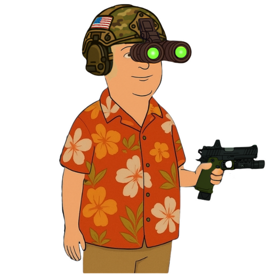 Based Bobby Hill Sticker - US Flag