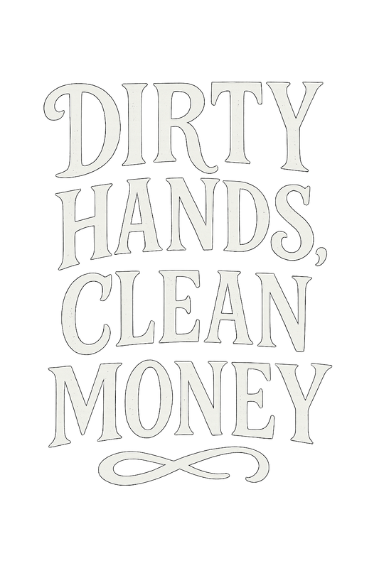 Dirty Hands Clean Money Window Decal